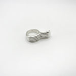 RIB WAVES ring - sterling silver