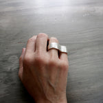 RIB WAVES ring - sterling silver