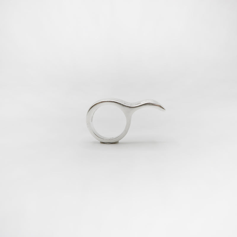 RIB WAVES ring - sterling silver