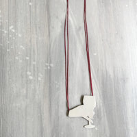 WINE IS FINE necklace - sterling silver