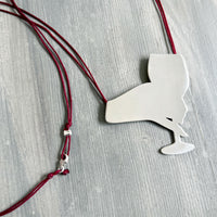 WINE IS FINE necklace - sterling silver