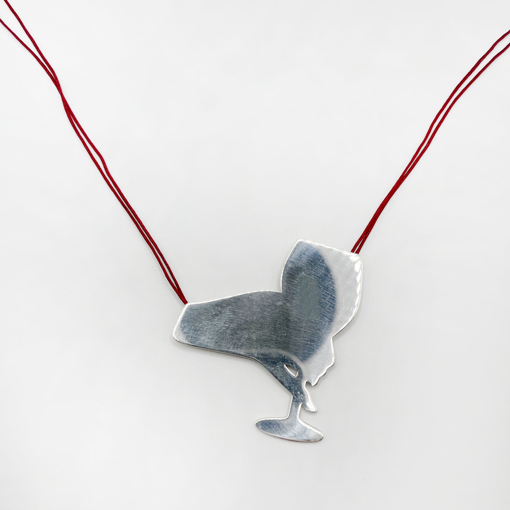 WINE IS FINE necklace - sterling silver