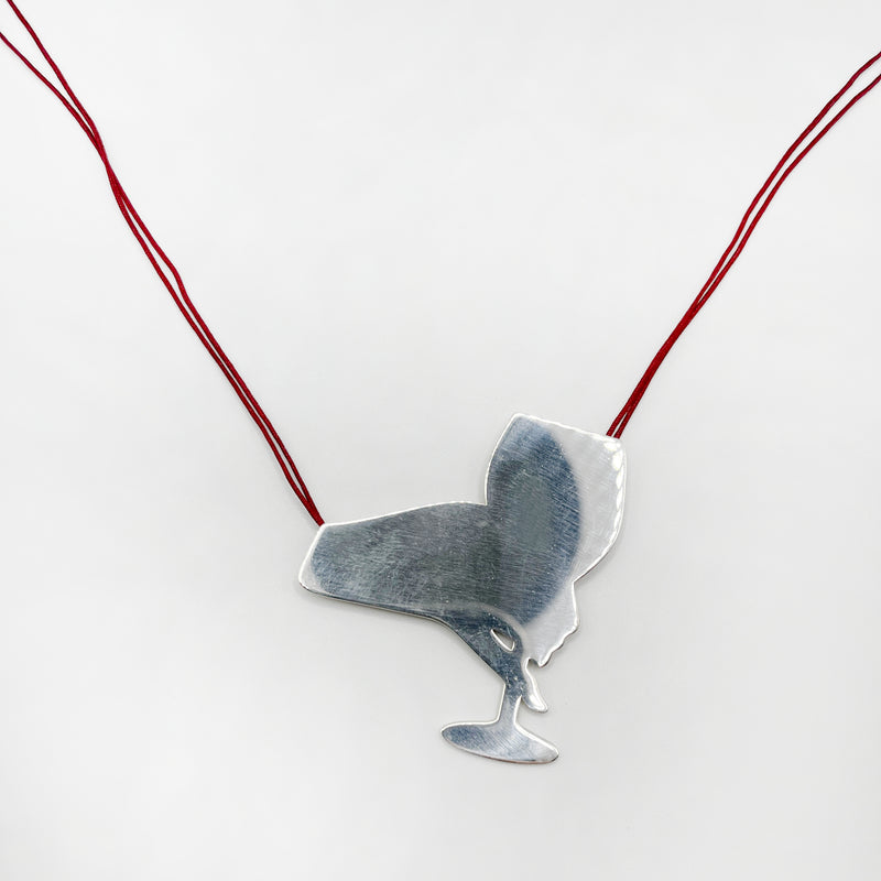WINE IS FINE necklace - sterling silver
