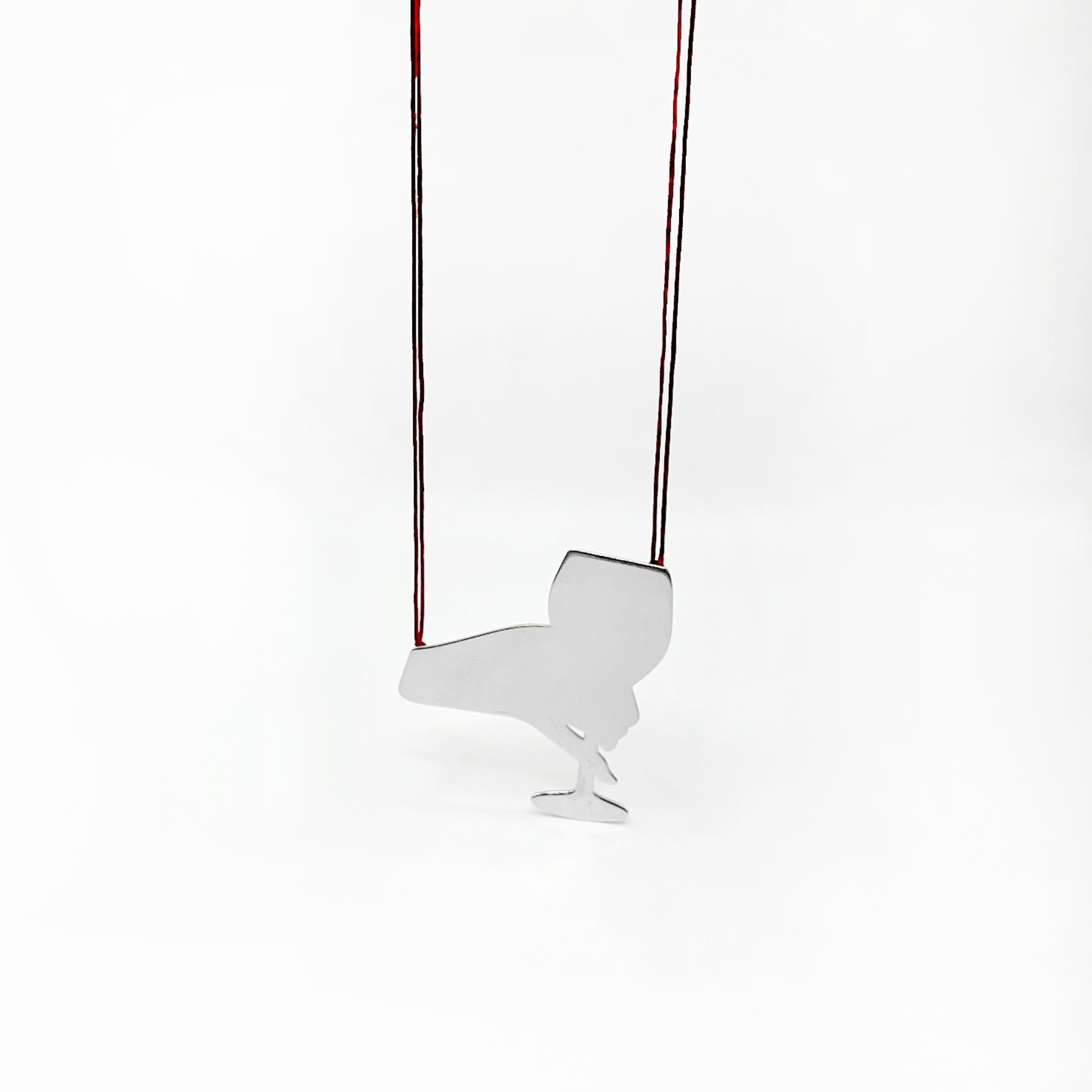 WINE IS FINE necklace - sterling silver