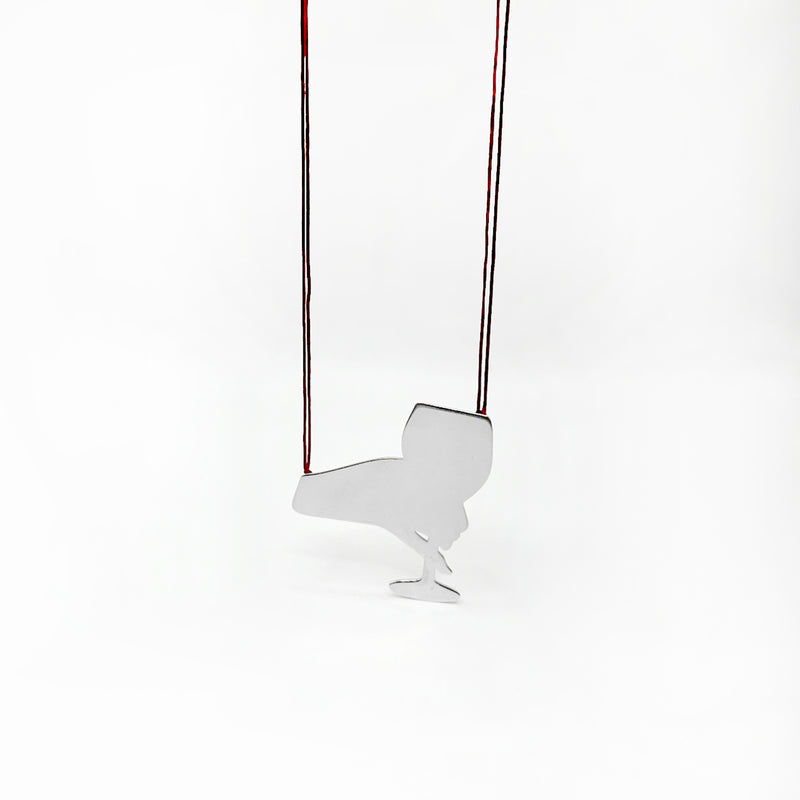 WINE IS FINE necklace - sterling silver