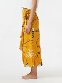 BATTLE DROID wrap skirt with frill hem