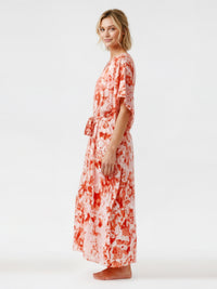SALT BLOOM belted caftan dress