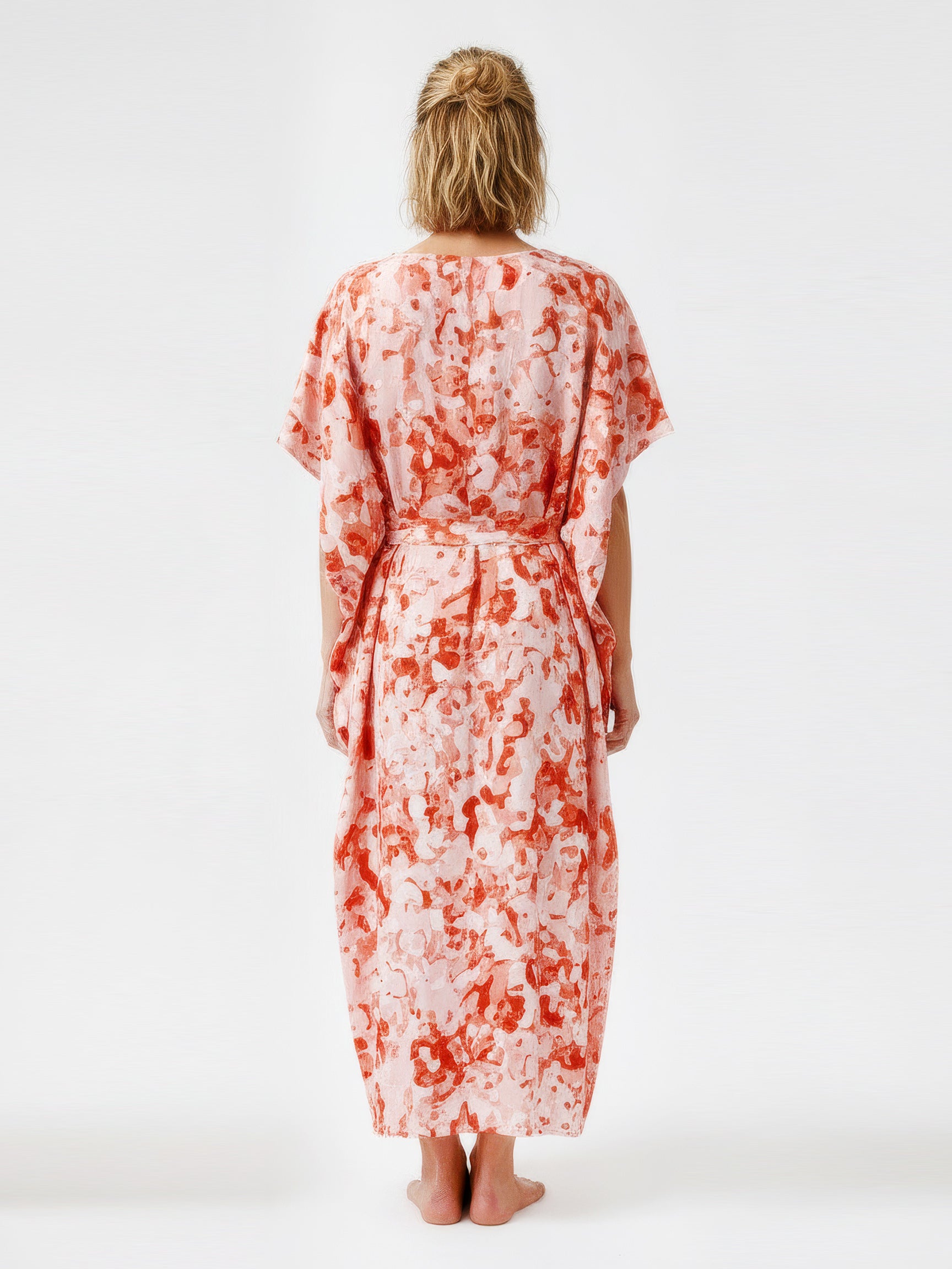 SALT BLOOM belted caftan dress