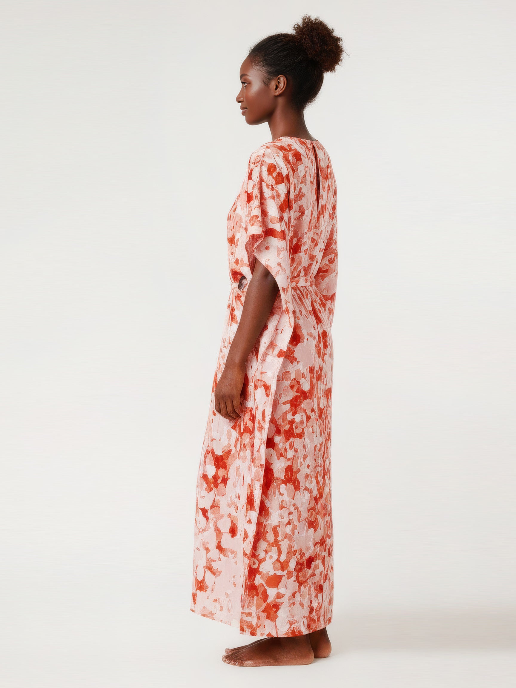 SALT BLOOM belted caftan dress