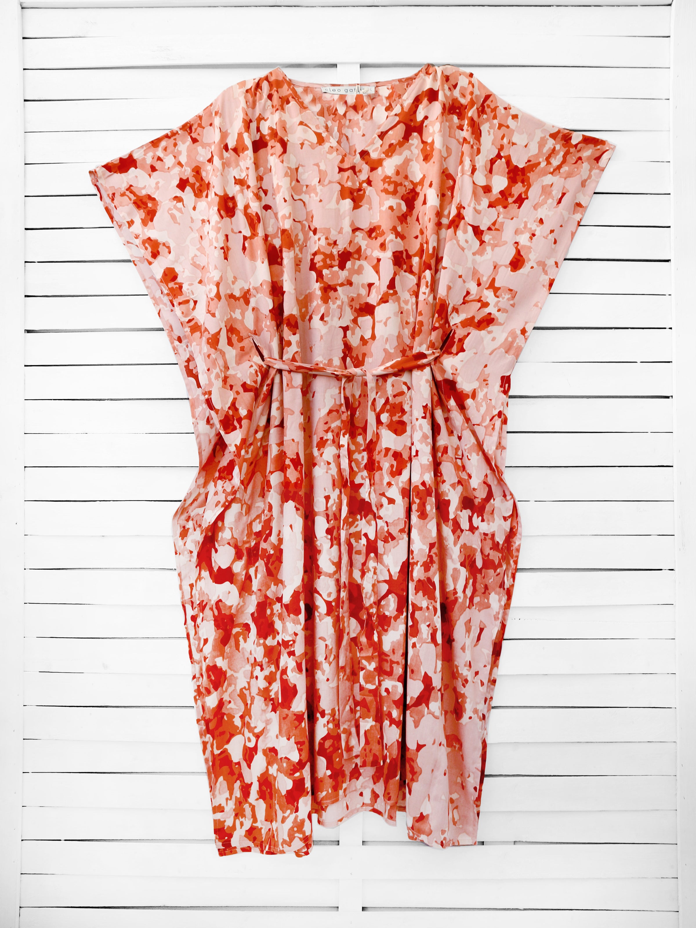 SALT BLOOM belted caftan dress