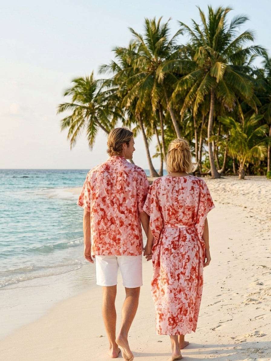 SALT BLOOM belted caftan dress