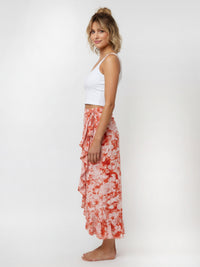 SALT BLOOM wrap skirt with frill hem