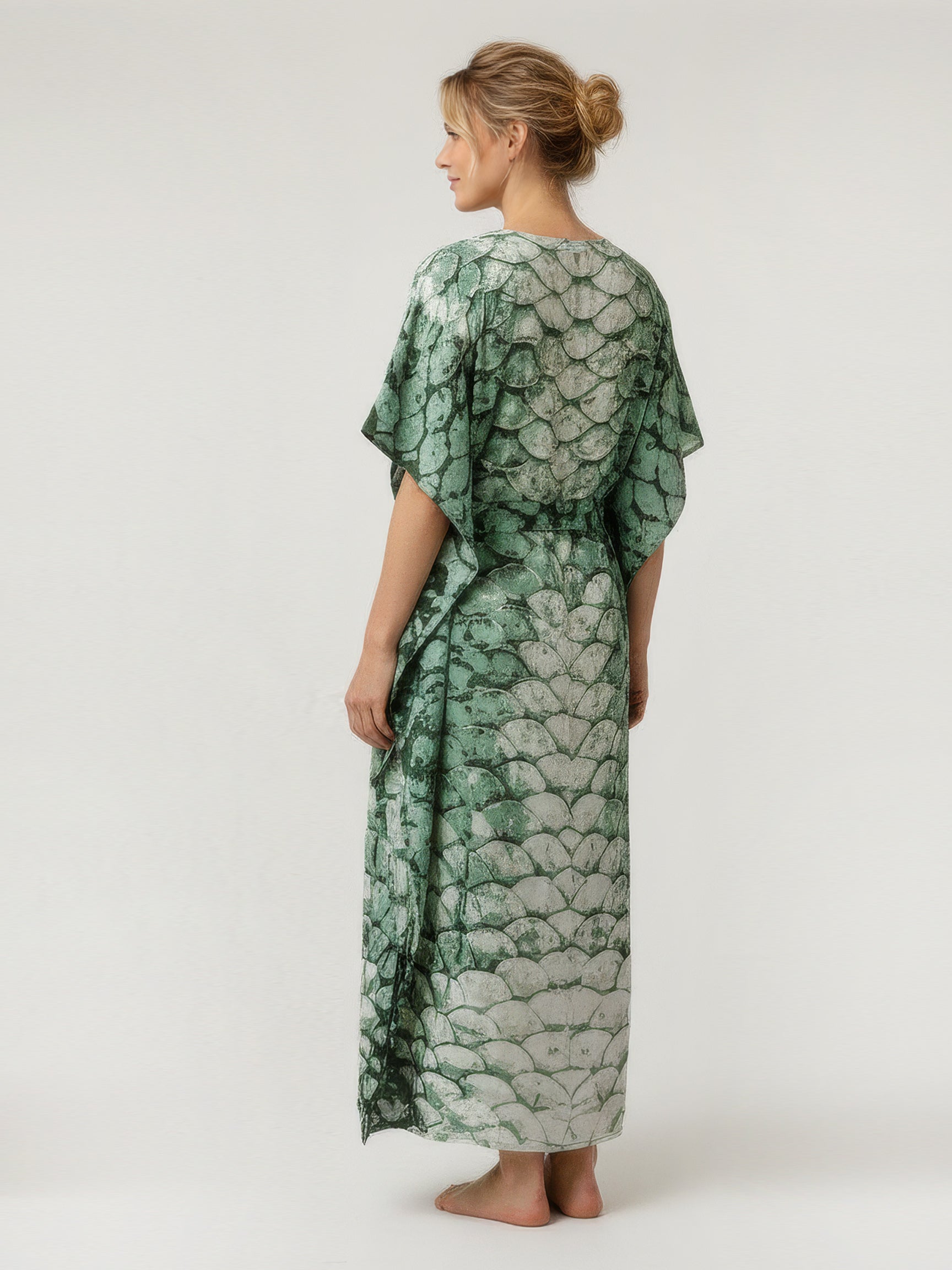 MERMAID belted caftan dress
