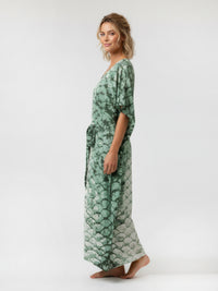 MERMAID belted caftan dress