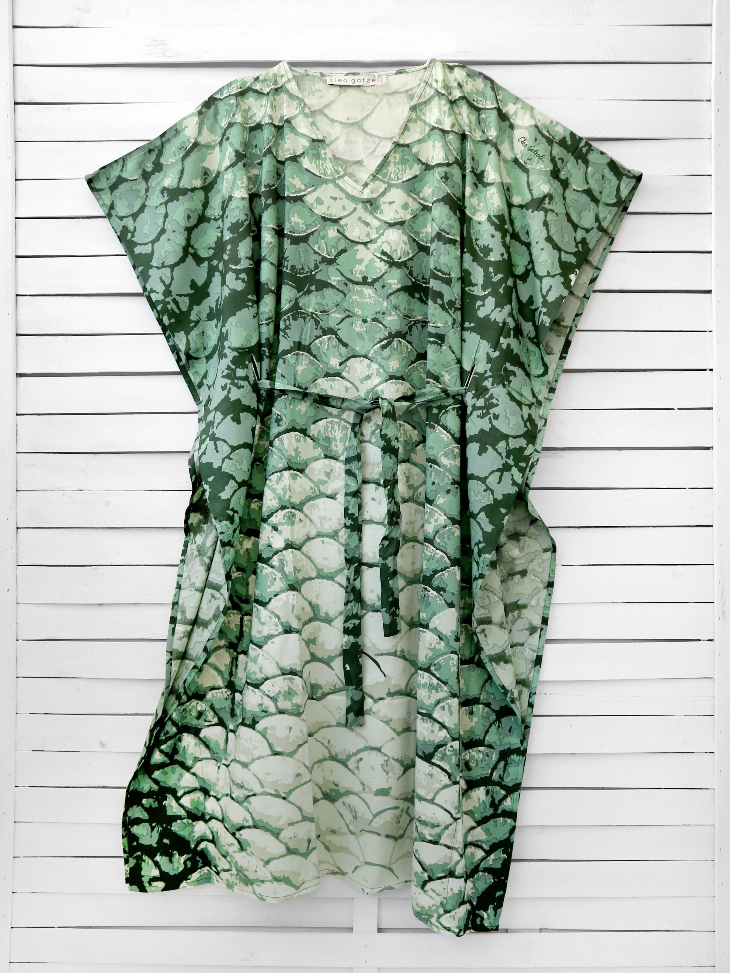 MERMAID belted caftan dress