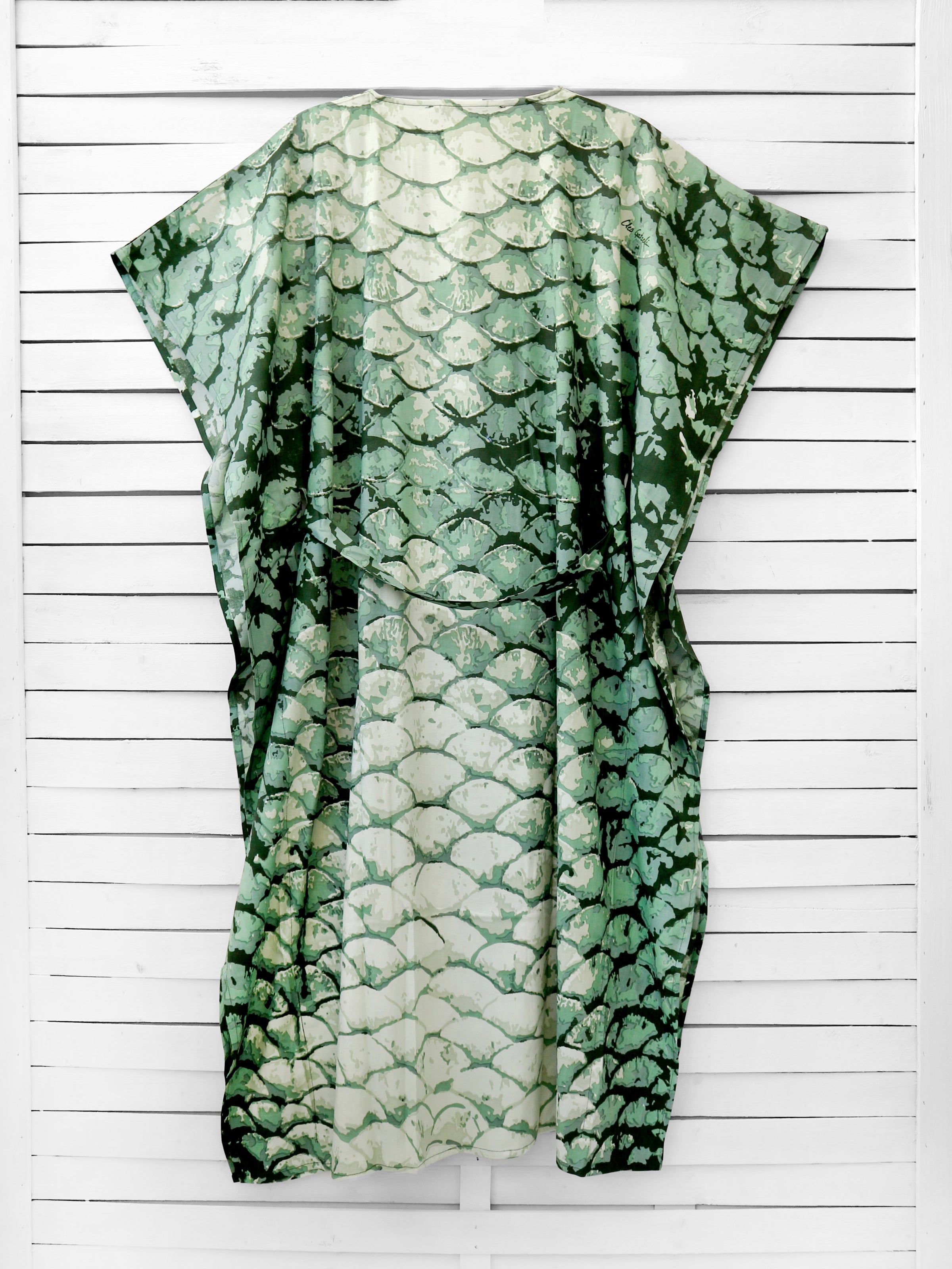 MERMAID belted caftan dress