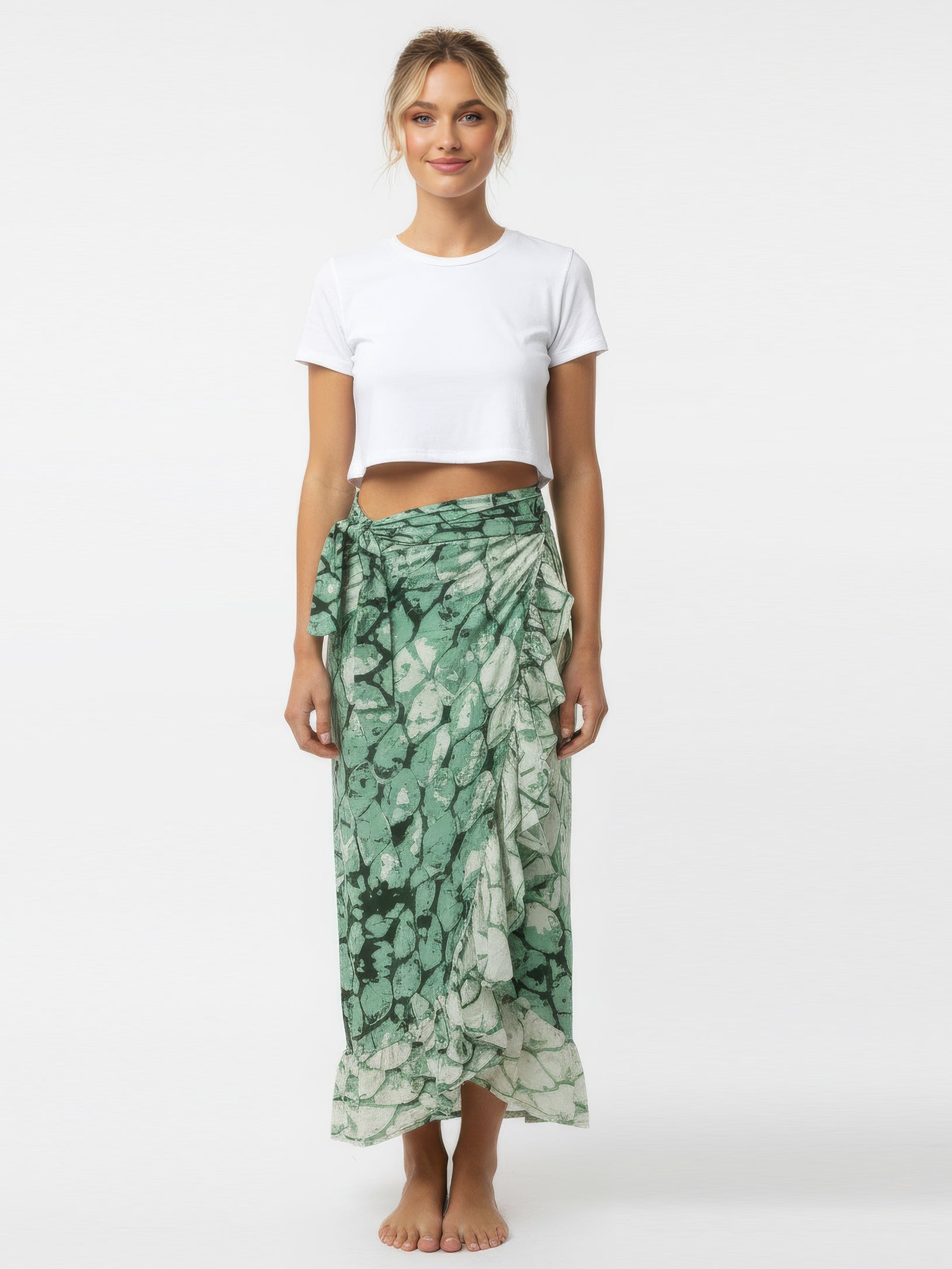MERMAID wrap skirt with frill hem