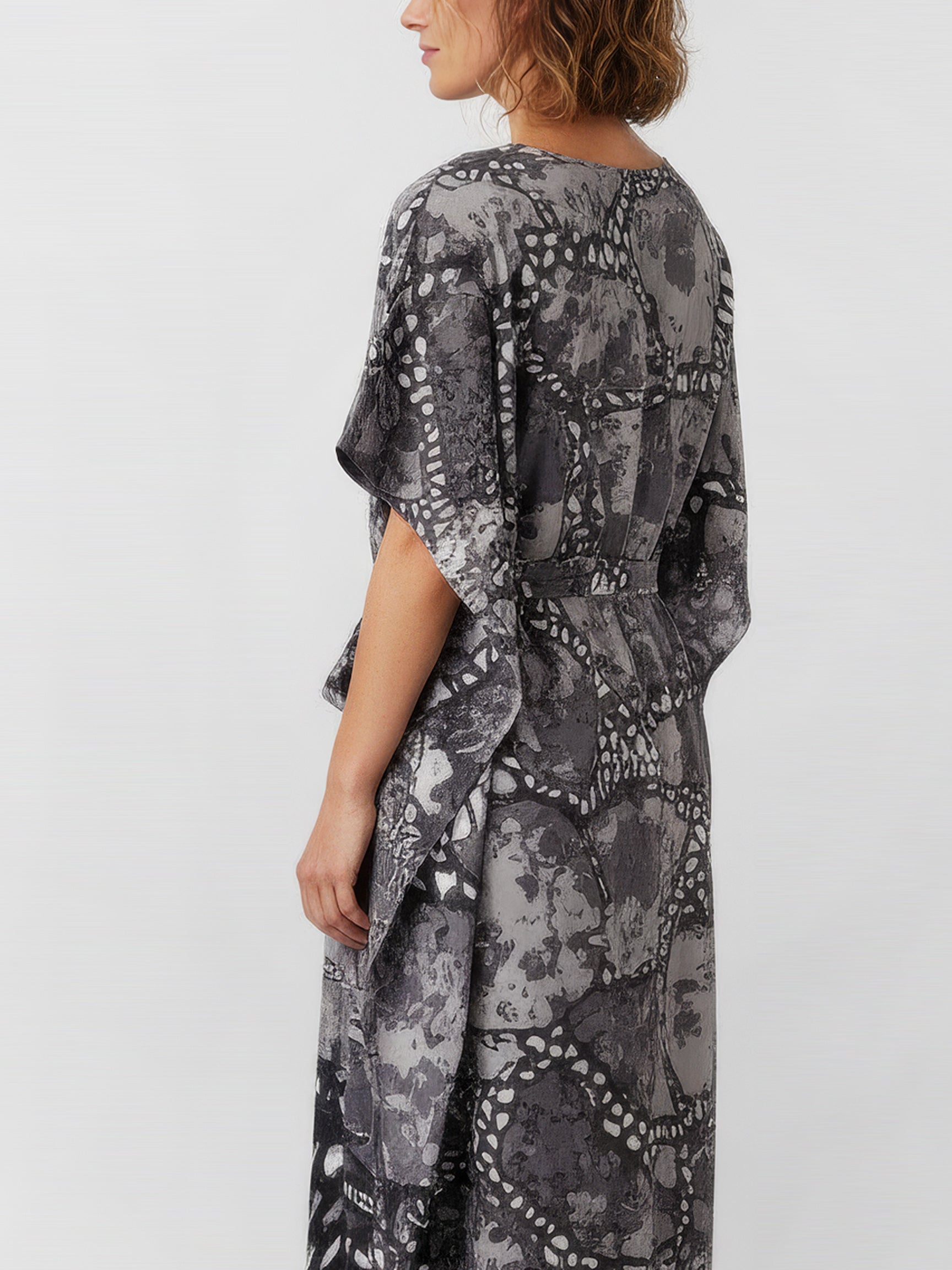 TELENDOS belted caftan dress