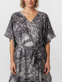 TELENDOS belted caftan dress