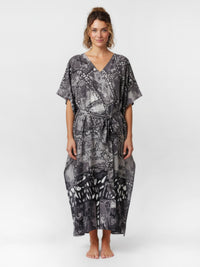 TELENDOS belted caftan dress