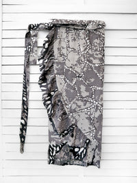 TELENDOS wrap skirt with frill hem