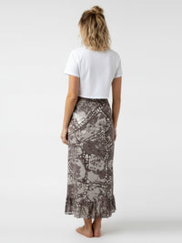 TELENDOS wrap skirt with frill hem