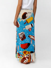 GELATO wrap skirt with frill hem