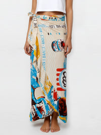 GELATO wrap skirt with frill hem