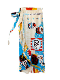 GELATO wrap skirt with frill hem