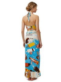 GELATO wrap skirt with frill hem