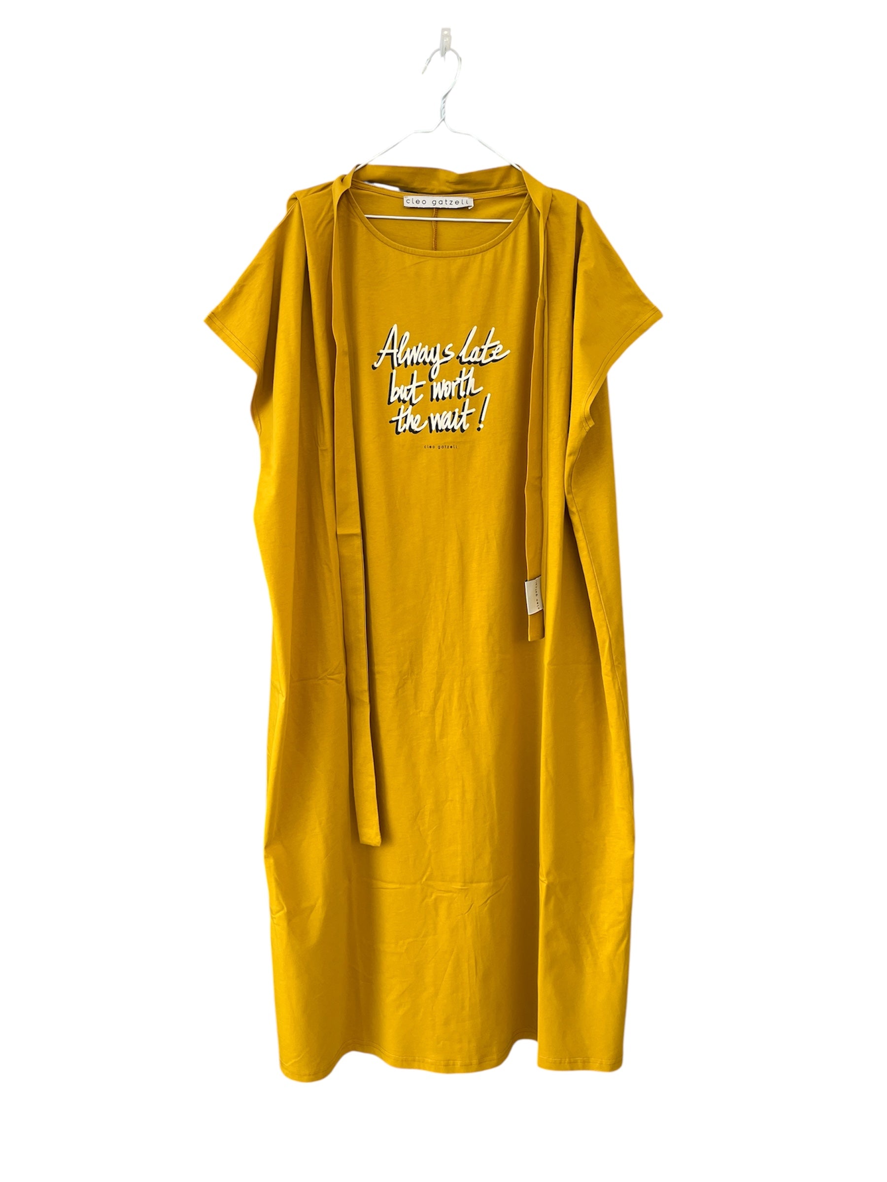 ALWAYS LATE loose belted dress