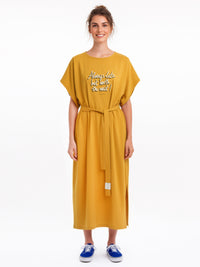ALWAYS LATE loose belted dress
