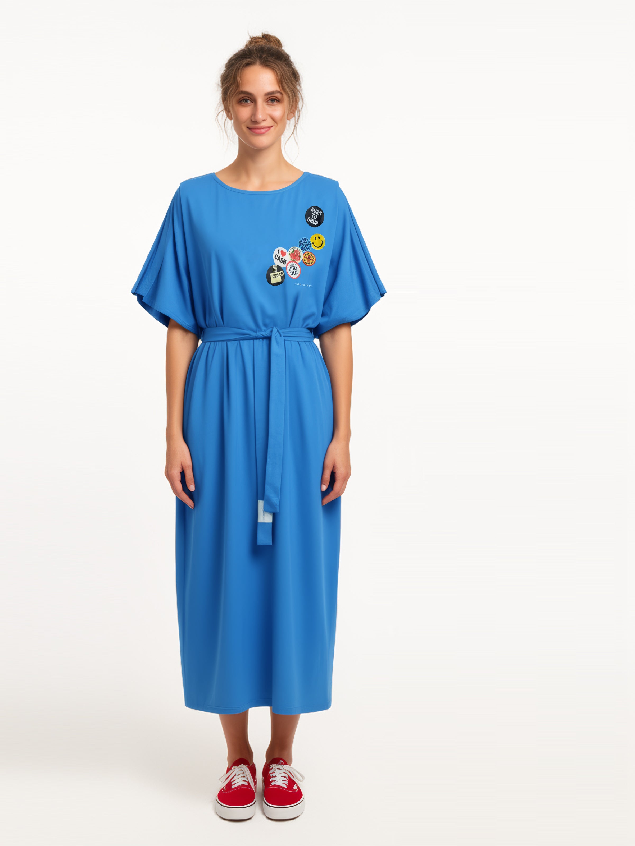 BORN TO SHOP loose belted dress
