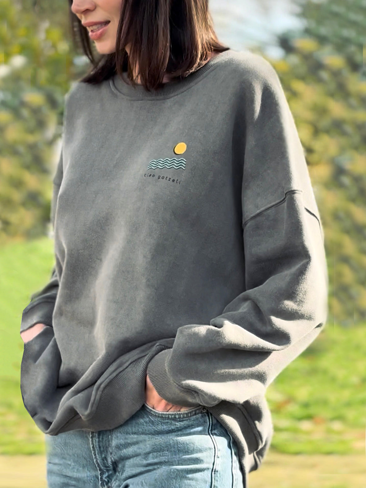 GAVE ME A BREAK loose long sweatshirt