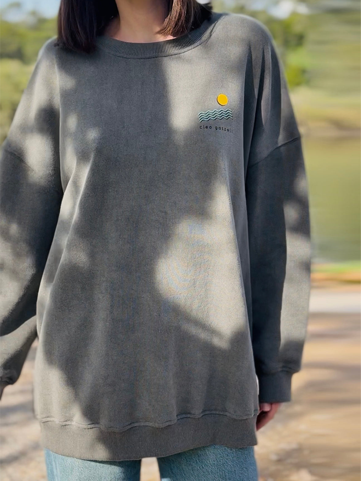 GAVE ME A BREAK loose long sweatshirt