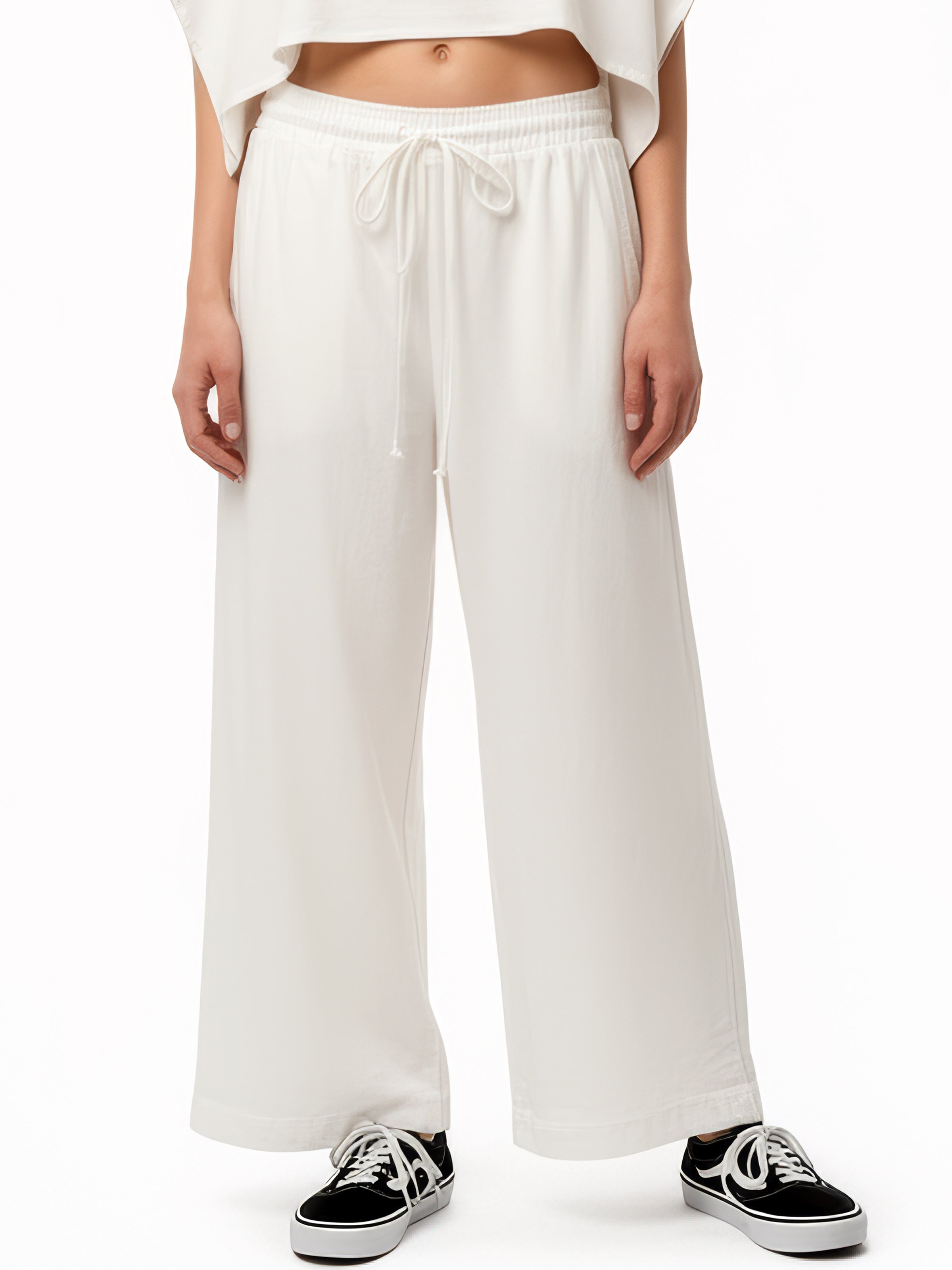 SERIAL CHILLER loose leg pants- off white