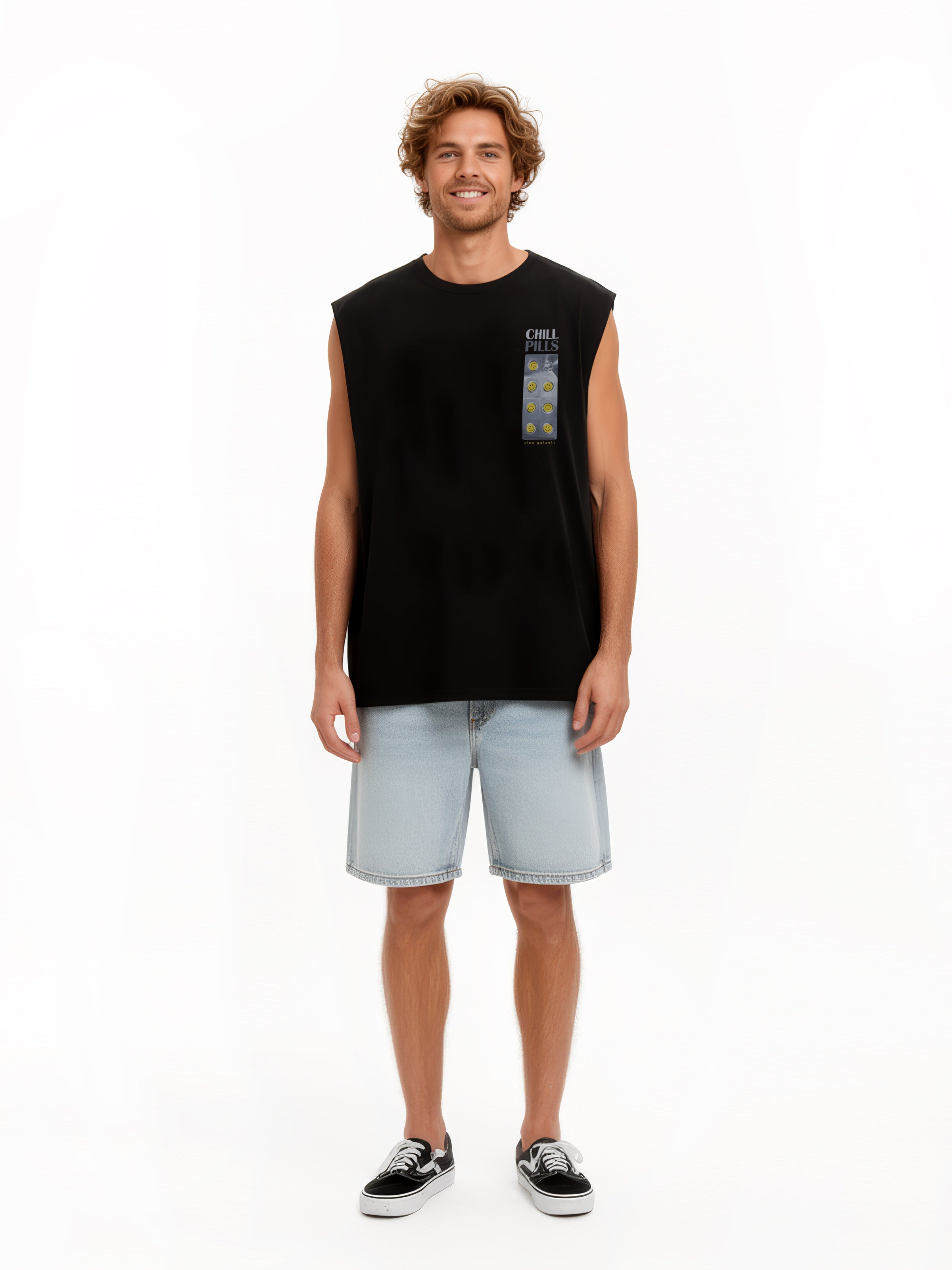 CHILL PILLS sleeveless tank top