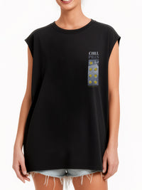 CHILL PILLS sleeveless tank top