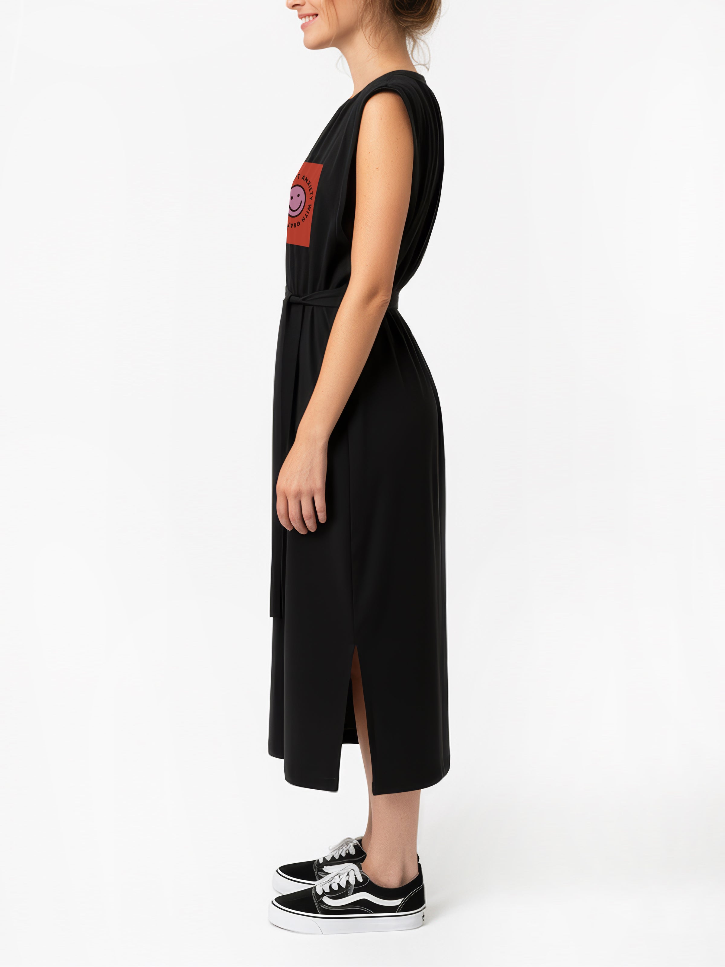 INTERRUPT ANXIETY jersey dress with rib details