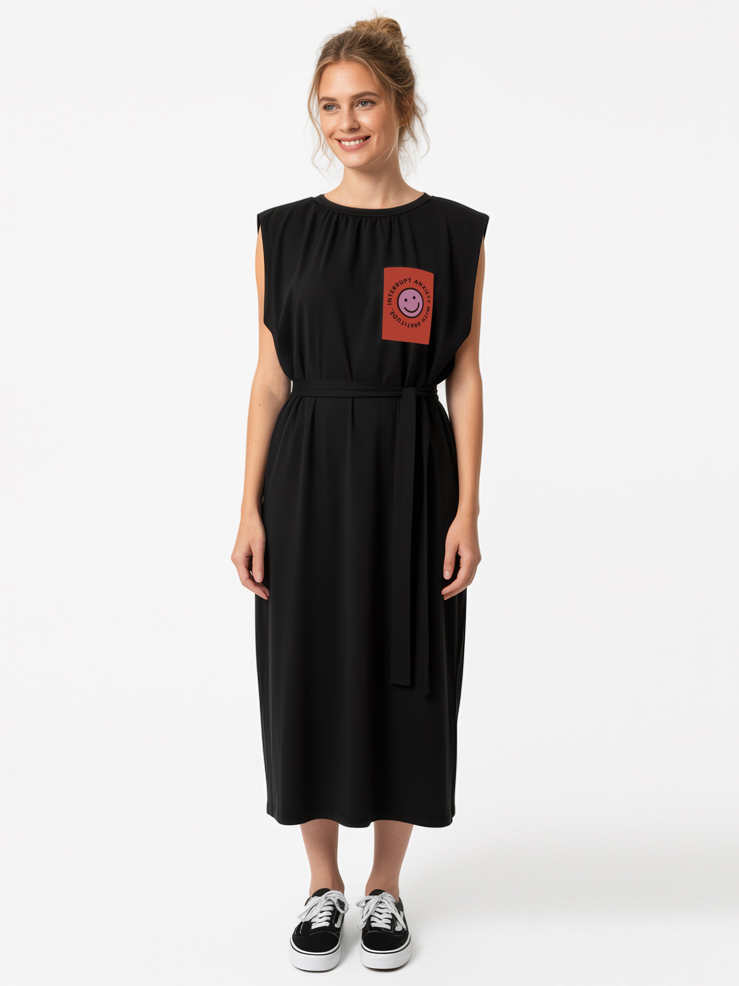 INTERRUPT ANXIETY jersey dress with rib details