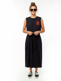 INTERRUPT ANXIETY jersey dress with rib details