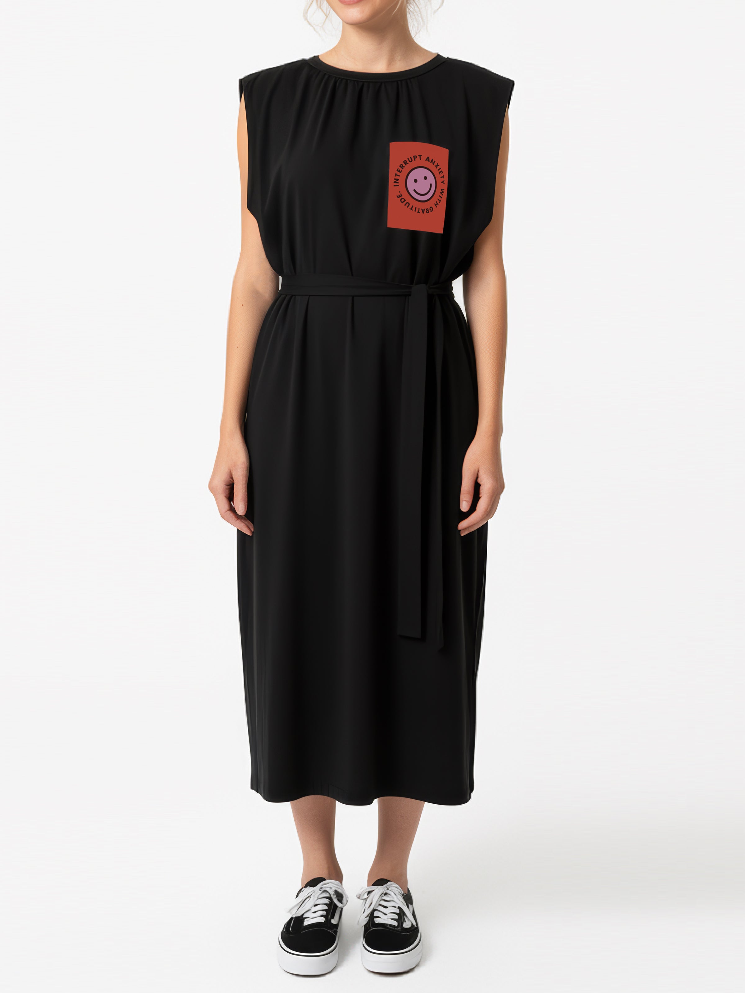 INTERRUPT ANXIETY jersey dress with rib details