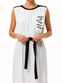 BEST CASE SCENARIO jersey dress with rib details