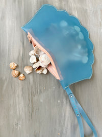 SHELL pouch - pvc ciel