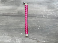 BOHO RIBBON bracelet - magenta