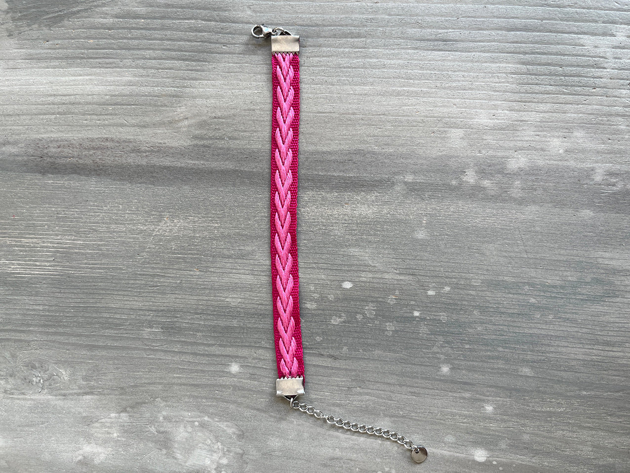 BOHO RIBBON bracelet - magenta