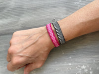 BOHO RIBBON bracelet - black and white