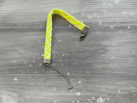 BOHO RIBBON bracelet - fluo yellow