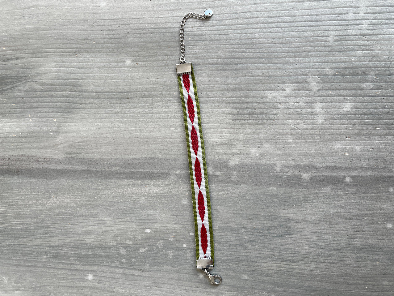 BOHO RIBBON bracelet - khaki