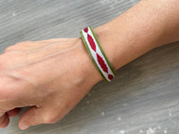 BOHO RIBBON bracelet - khaki